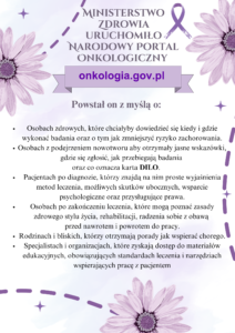 Informacja o utworzeniu portalu onkologicznego